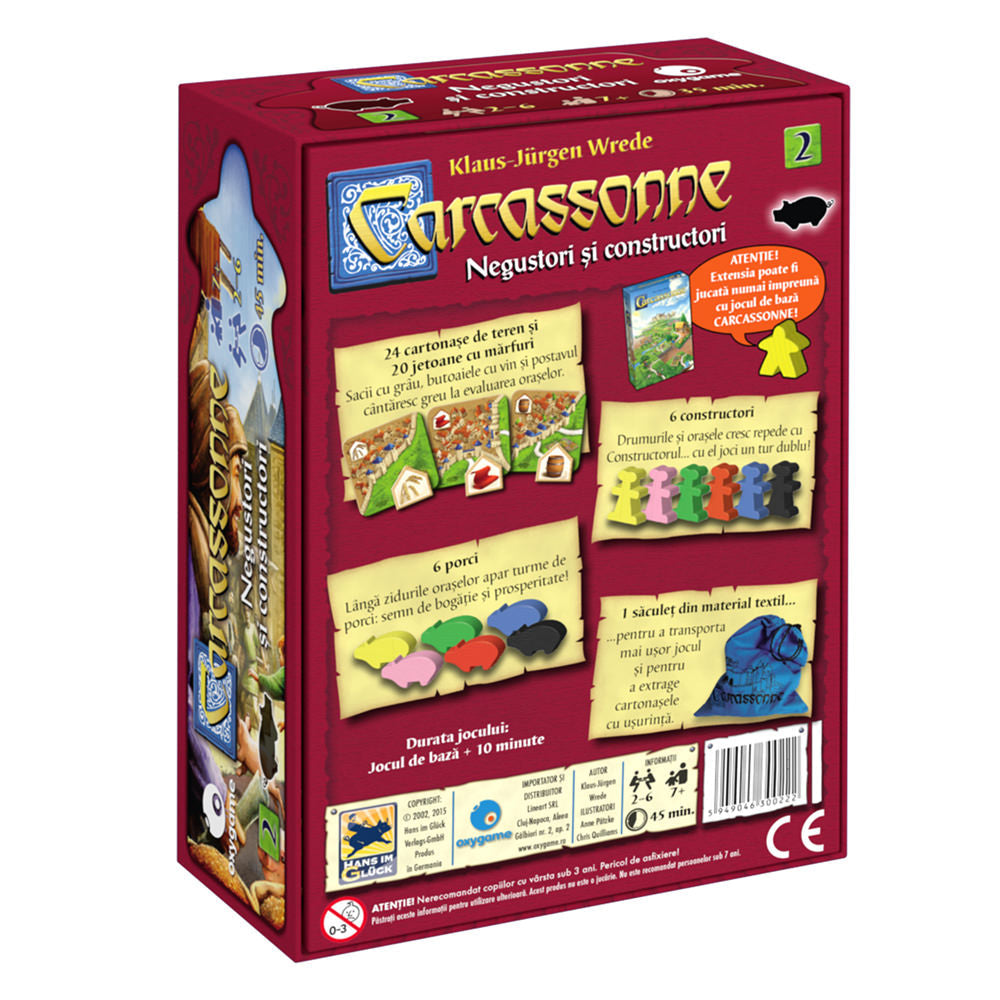 Board Game Extensia 2 Carcassonne - Negustori si Constructori Limba Romana - 5949046300222 - 5