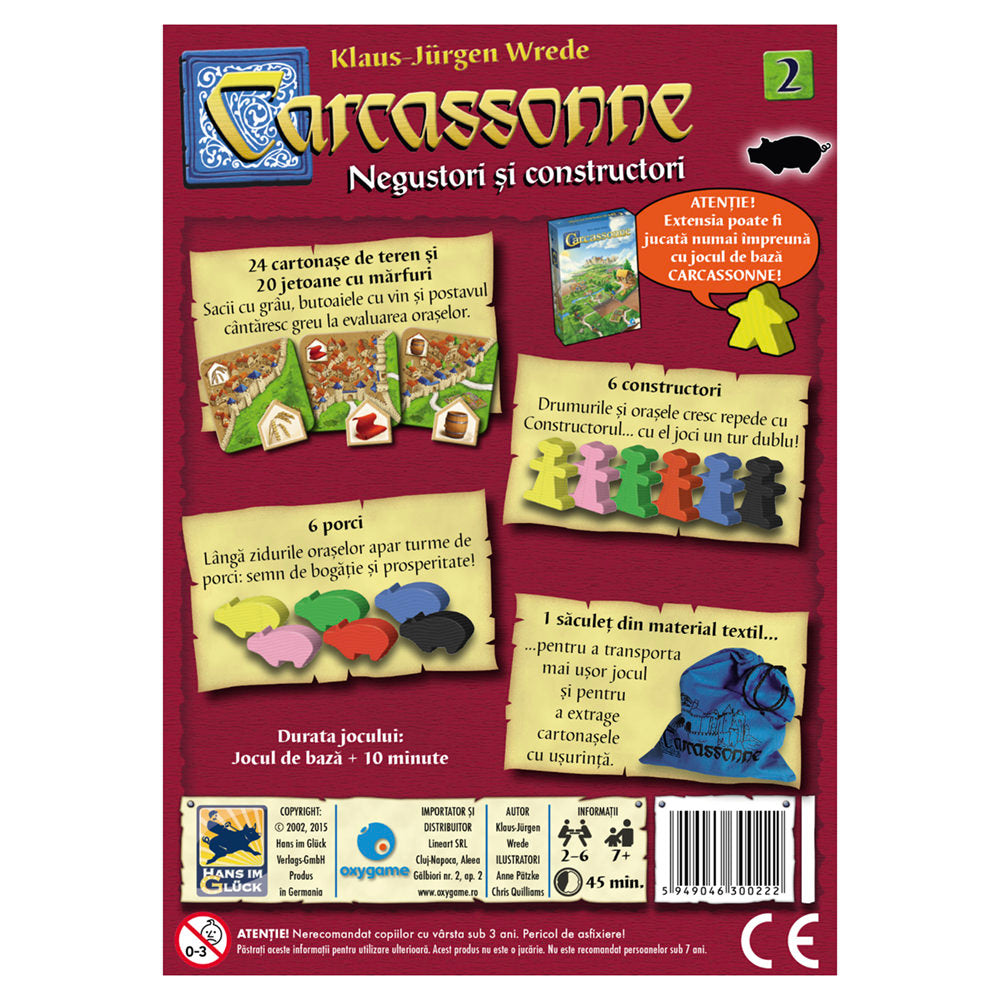 Board Game Extensia 2 Carcassonne - Negustori si Constructori Limba Romana - 5949046300222 - 4