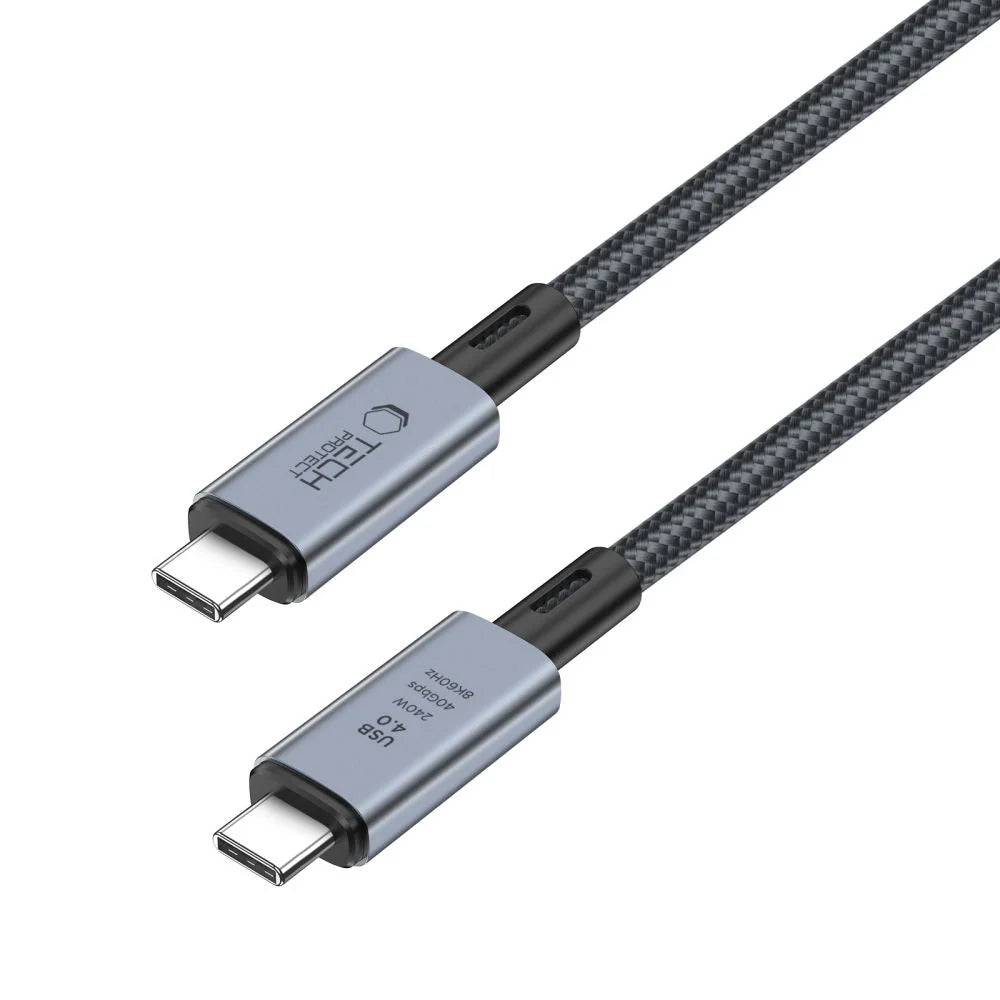 Cablu Incarcare & Date USB la USB-C 4.0 Tech-Protect UltraBoost Max - 240 W 5A Power Delivery 40Gb/s 4K/120Hz 8K/60Hz Aluminiu - YJ-0048