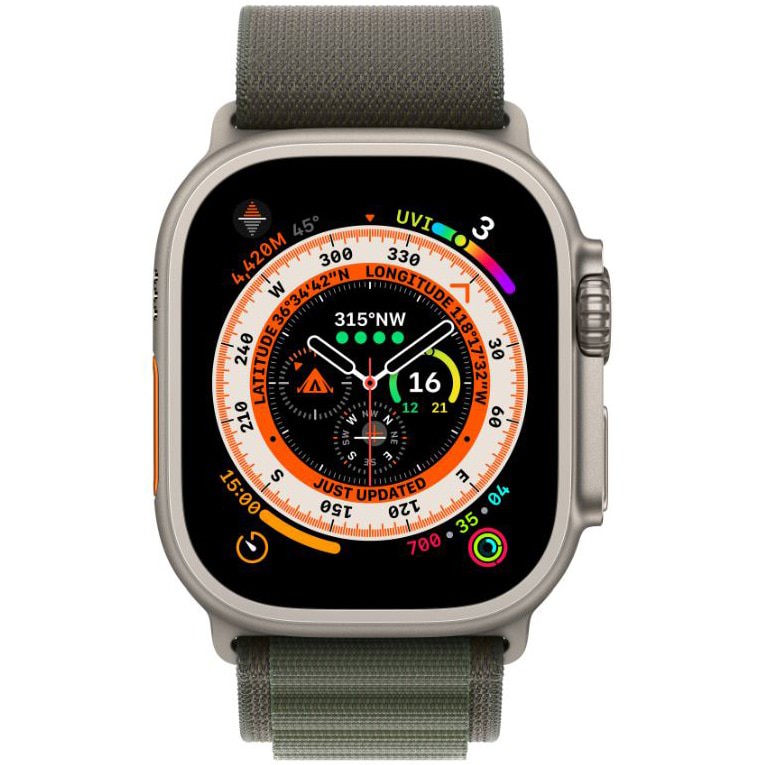 Curea Alpine Loop Apple Watch Ultra 49 mm Green Medium - MQE33ZM/A Originala Resigilat - 194253418924 - 4