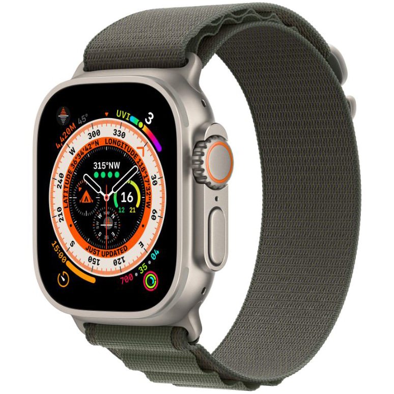 Curea Alpine Loop Apple Watch Ultra 49 mm Green Medium - MQE33ZM/A Originala Resigilat - 194253418924 - 2