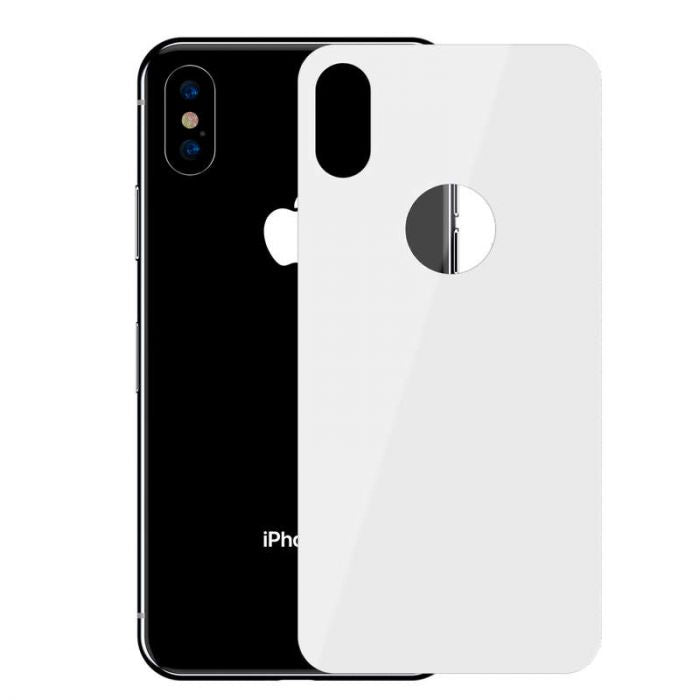 Folie Sticla Securizata Curbata Spate 0.3mm Baseus pt. iPhone XS Max - White - SGAPIPH65-BM02 - 6953156279414 - 18