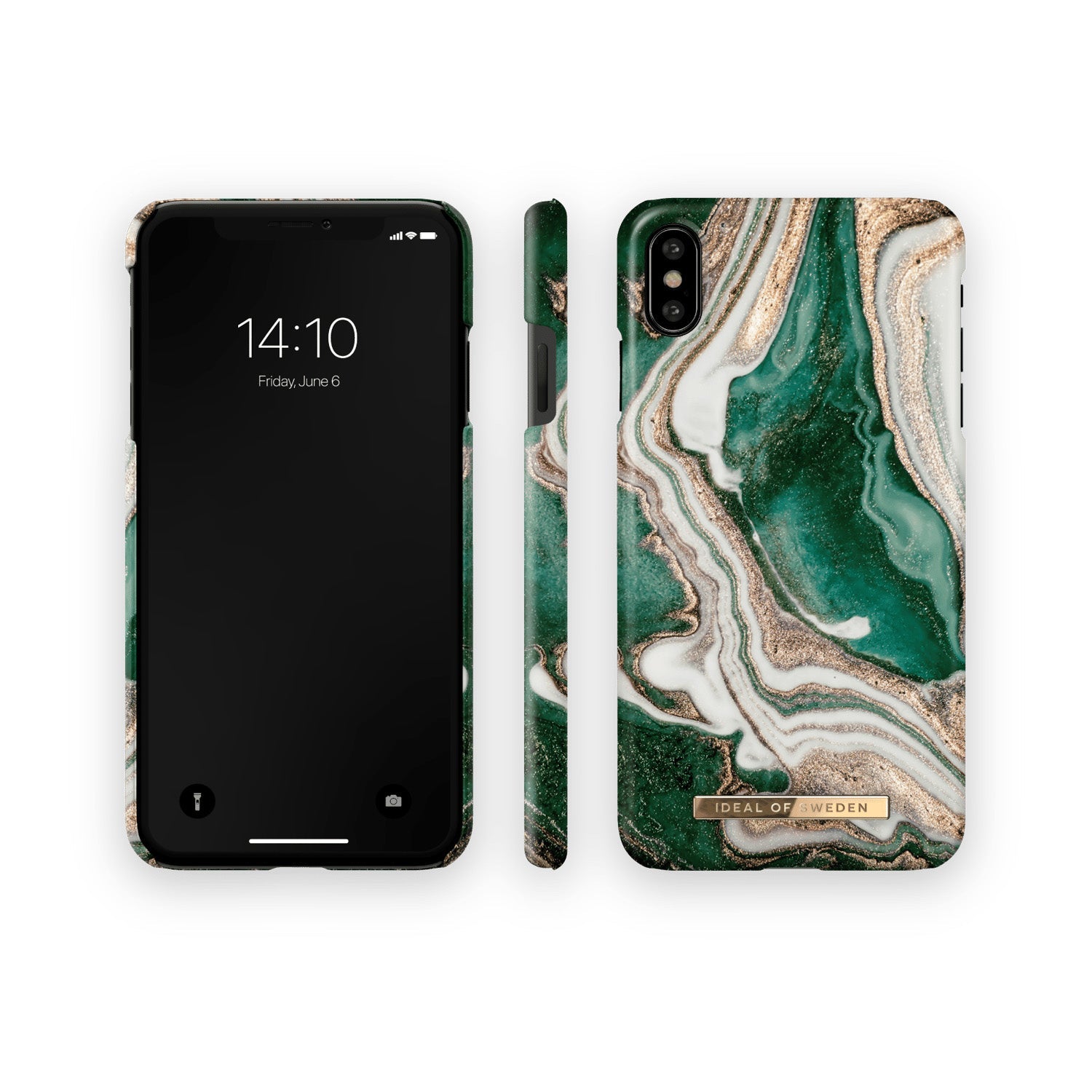 Husa iDeal of Sweden pt. iPhone Xs & X - Golden Jade Marble - IDFCAW18-I8-98 - 7340168704956 - 2