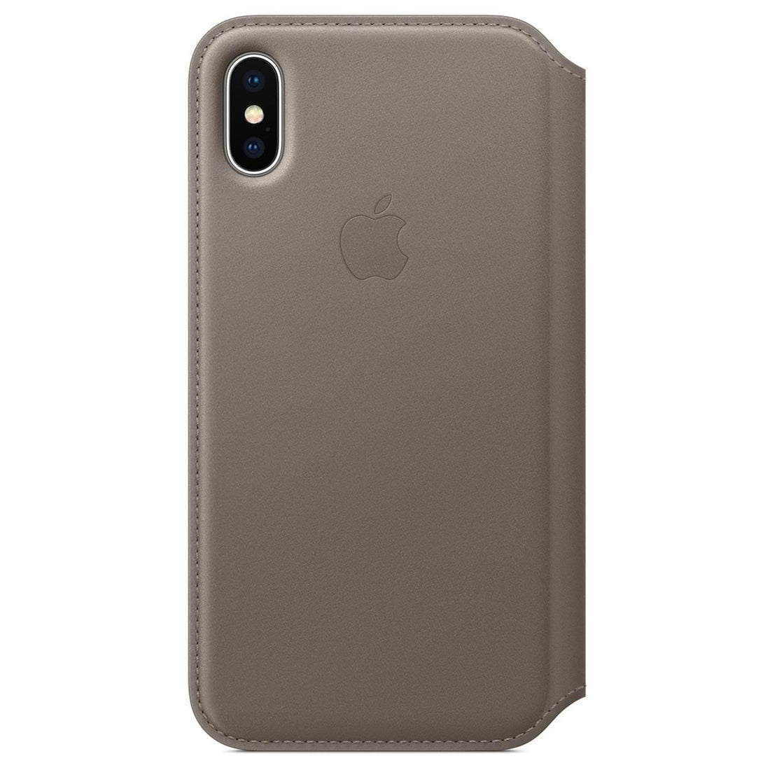 Husa Originala Piele Naturala Folio Apple MQRY2ZM/A - iPhone XS & X Taupe - 0190198522597 - 1