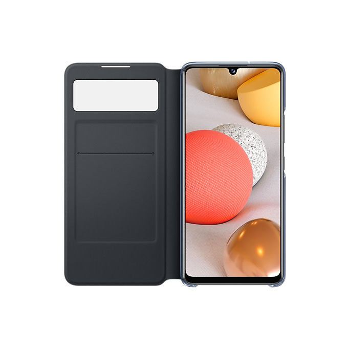 Husa Originala Smart S-View Wallet Cover pt. Samsung Galaxy A42 5G EF-EA426 - Protectie anti-microbiana Black - EF-EA426PBEGEW