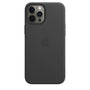 Husa Piele Naturala Apple pt. iPhone 12 Pro Max, Black - MHKM3ZM/A, MagSafe, Originala, Resigilat 