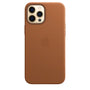 Husa Piele Naturala Apple pt. iPhone 12 Pro Max, Saddle Brown - MHKL3ZM/A, MagSafe, Originala, Resigilat 