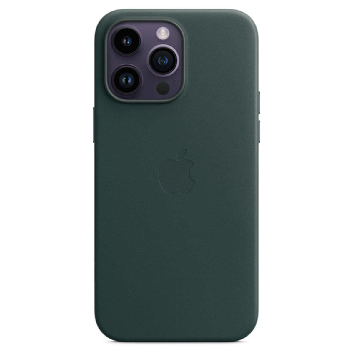 Husa Piele Naturala Apple pt. iPhone 14 Pro Max Forest Green - MPPN3ZM/A MagSafe Originala - 194253345725 - 1