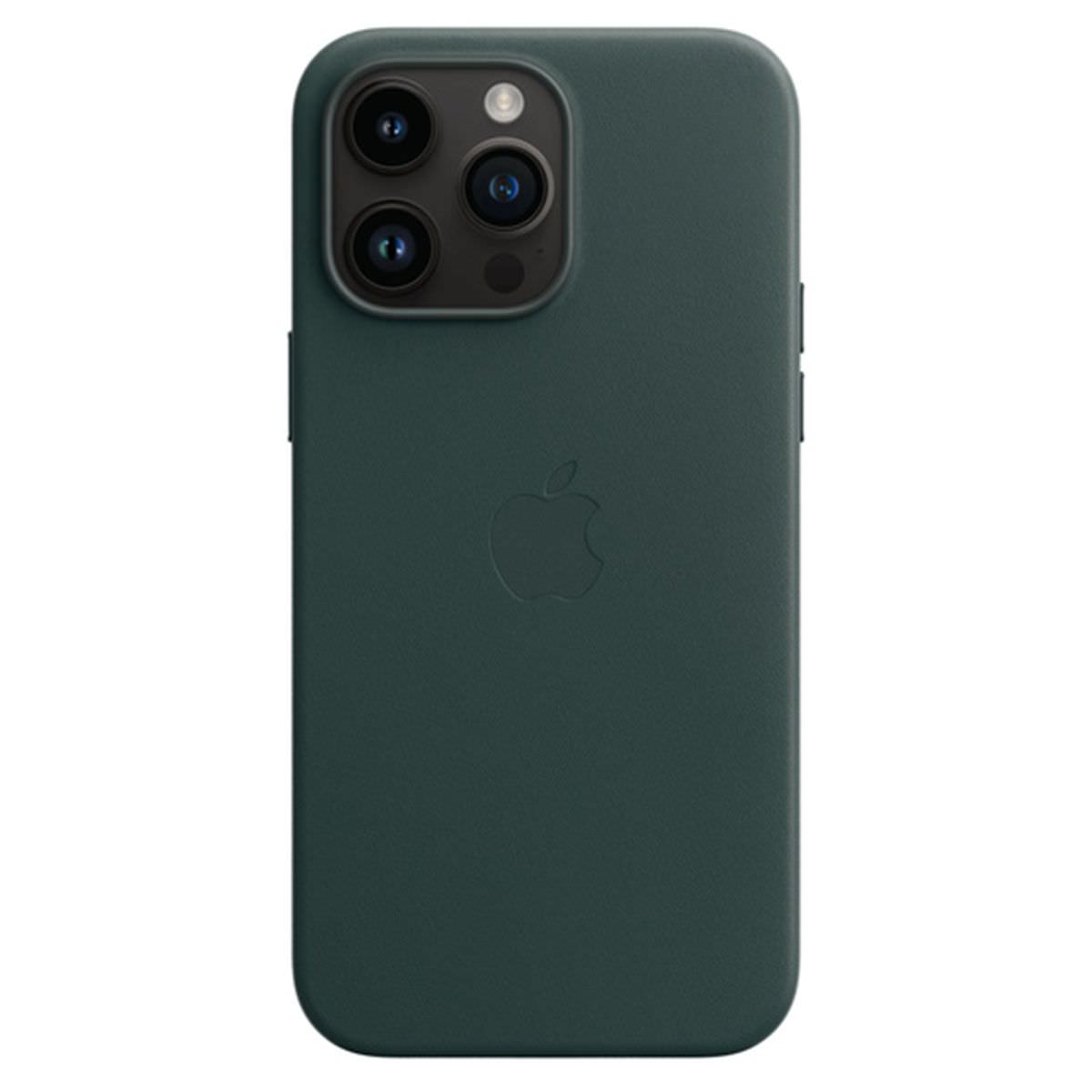 Husa Piele Naturala Apple pt. iPhone 14 Pro Max Forest Green - MPPN3ZM/A MagSafe Originala - 194253345725 - 2