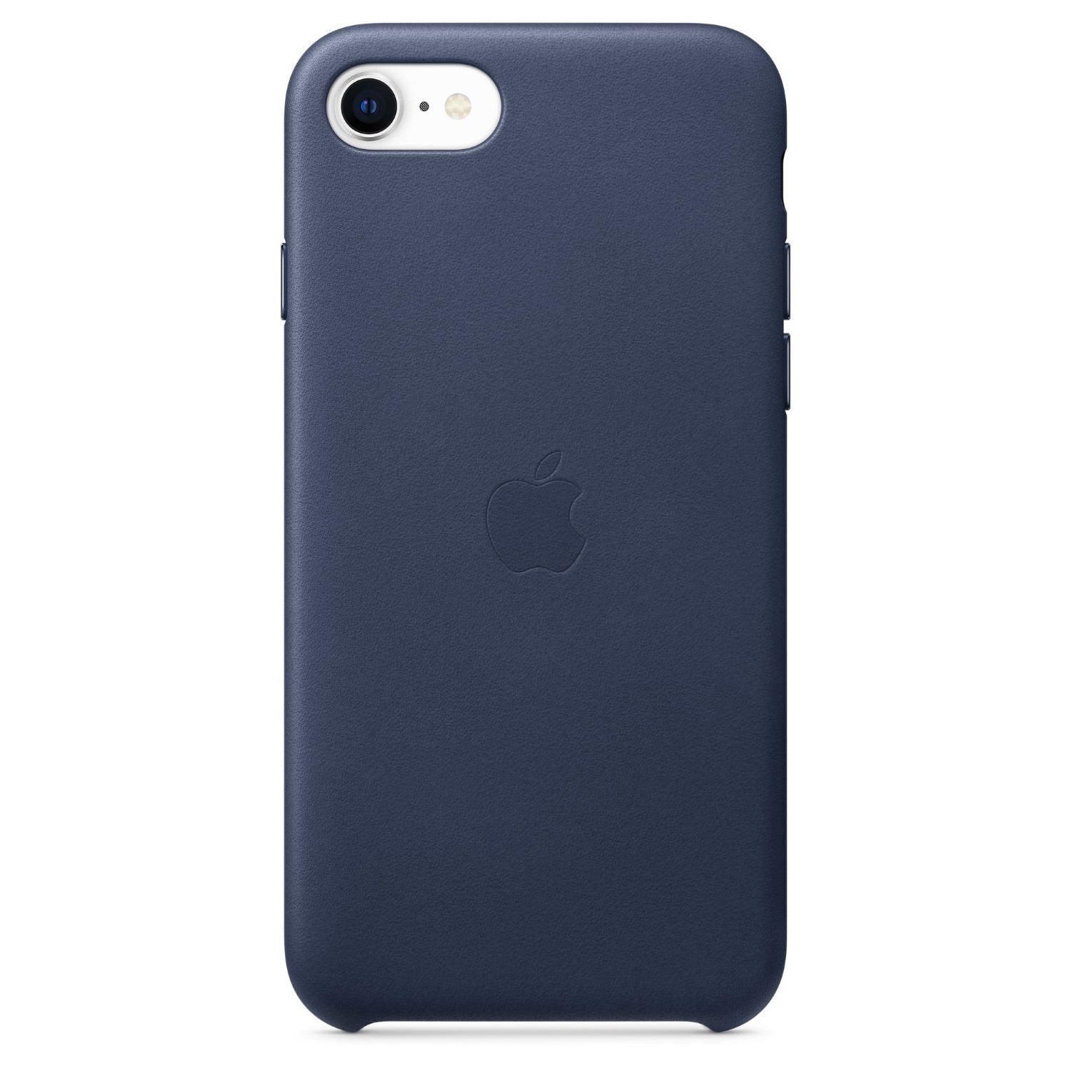 Husa Piele Naturala Apple pt. iPhone SE 2022 / 2020 / 8 / 7 Midnight Blue - MXYN2ZM/A Originala Resigilat - 190199610552 - 2