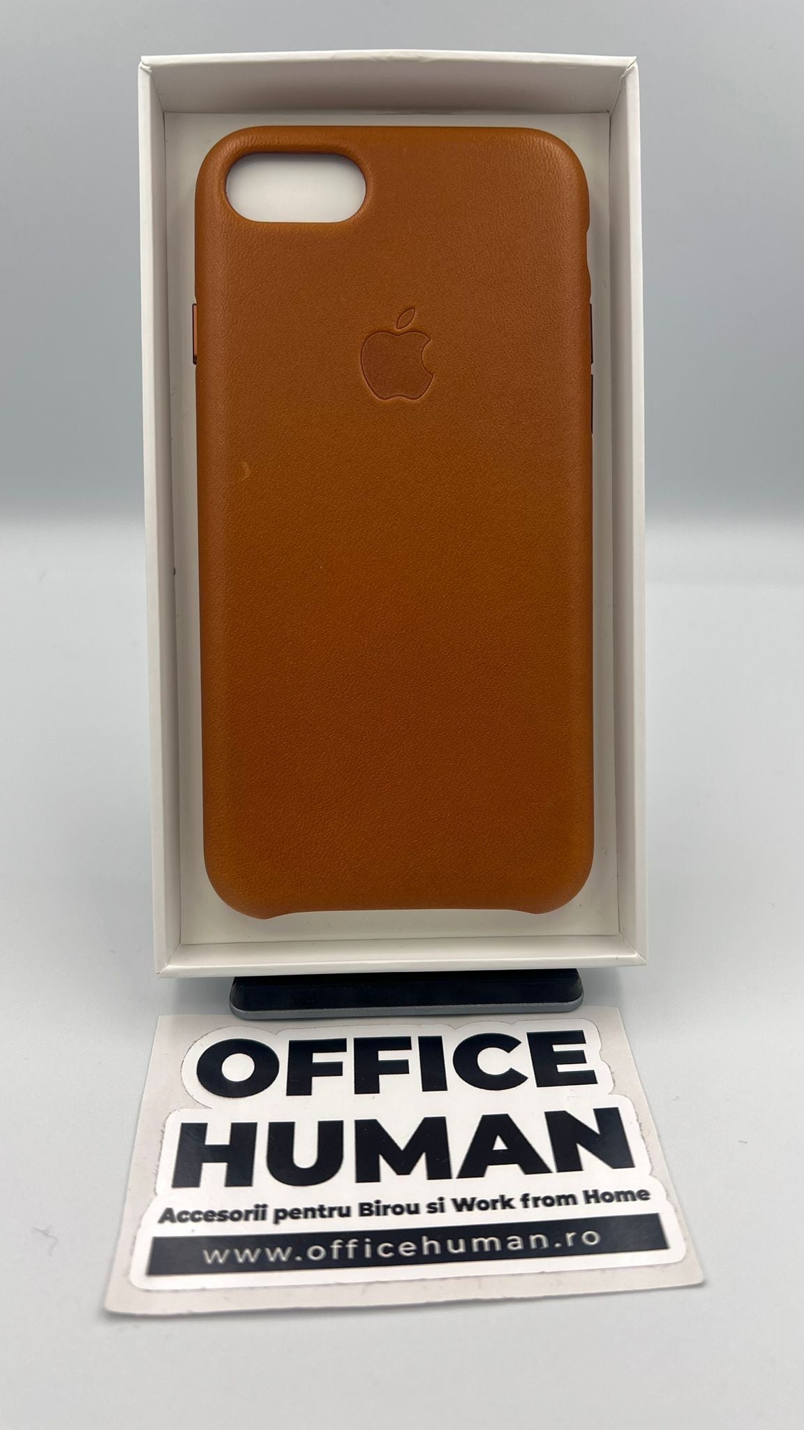 Husa Piele Naturala Apple pt. iPhone SE 2022 / 2020 / 8 / 7 Saddle Brown - MMY22ZM/A Originala Resigilat - 190198001900 - 5