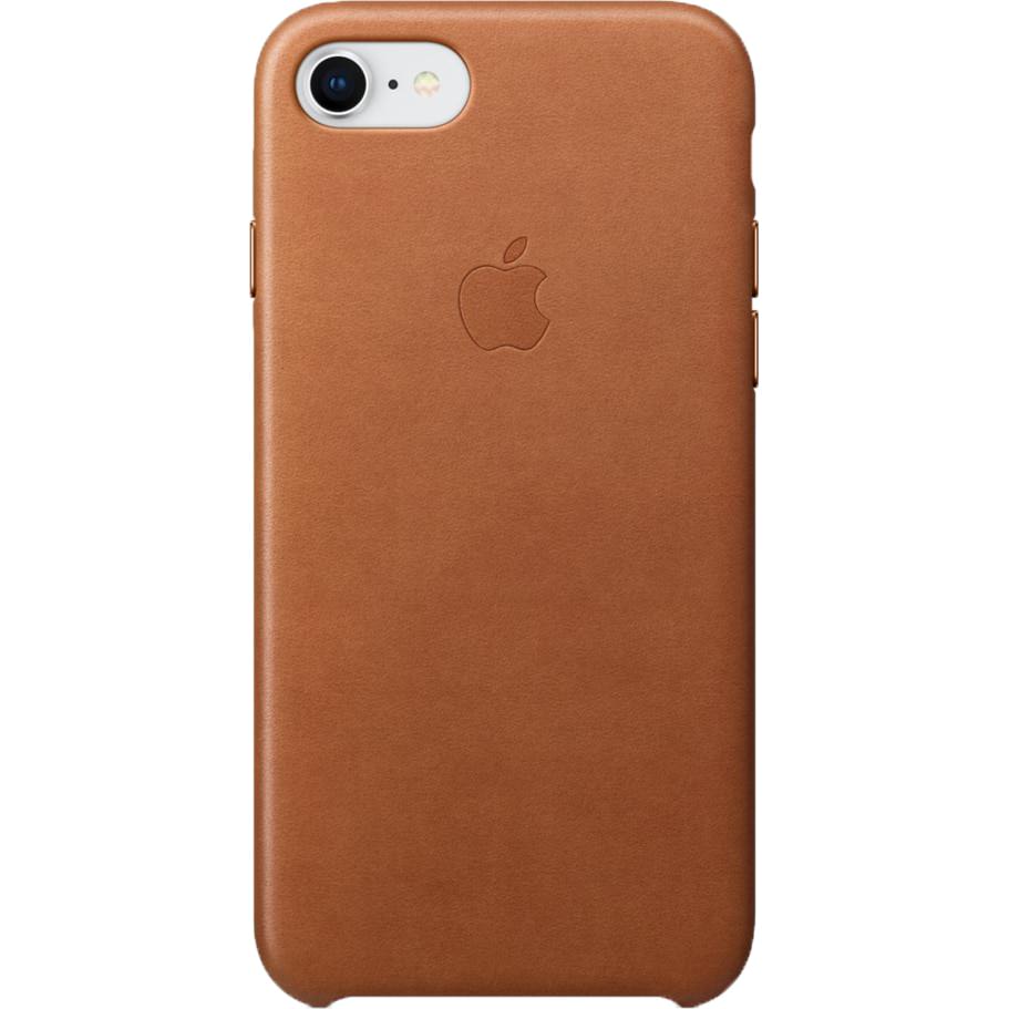 Husa Piele Naturala Apple pt. iPhone SE 2022 / 2020 / 8 / 7 Saddle Brown - MMY22ZM/A Originala Resigilat - 190198001900 - 1