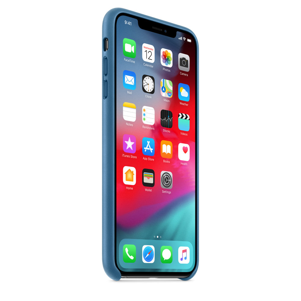 Husa Piele Naturala Apple pt. iPhone XS Max Cape Cod Blue - MTEW2ZM/A Originala - 190198802774 - 2