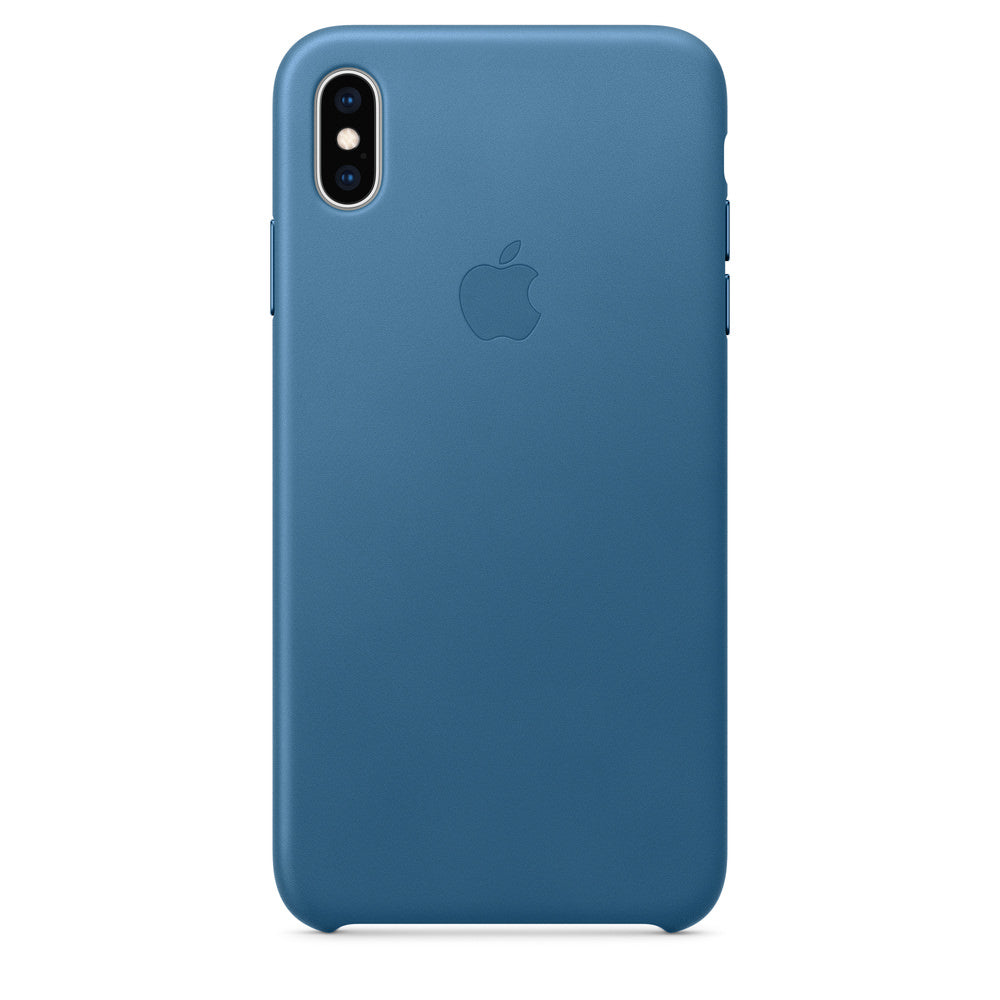 Husa Piele Naturala Apple pt. iPhone XS Max Cape Cod Blue - MTEW2ZM/A Originala - 190198802774 - 1