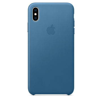 Husa Piele Naturala Apple pt. iPhone XS Max Cape Cod Blue - MTEW2ZM/A Originala - 190198802774 - 1