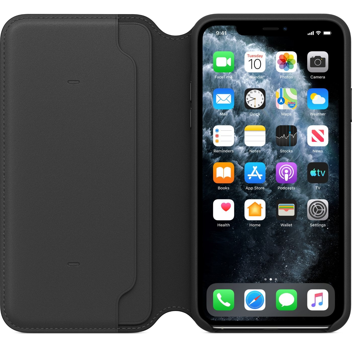 Husa Piele Naturala Folio Apple pt. iPhone 11 Pro Max Black - MX082ZM/A Originala - 190199288591 - 6