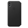 Husa Piele Naturala Folio Apple pt. iPhone XS Max Black - MRX22ZM/A Originala - 190198763624 - 1