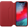 Husa Piele Naturala Folio Apple pt. iPhone XS Max Red - MRX32ZM/A Originala Resigilat - MRX32ZM/A-A - 190198763648 - 2