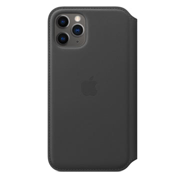 Husa Piele Naturala Folio Apple pt. iPhone 11 Pro Black - MX062ZM/A Originala - 190199288379 - 1