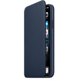 Husa Piele Naturala Folio Apple pt iPhone 11 Pro Max Deep Sea Blue - MY1P2ZM/A Originala - 190199651456 - 2