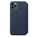 Husa Piele Naturala Folio Apple pt iPhone 11 Pro Max Deep Sea Blue - MY1P2ZM/A Originala - 190199651456 - 5