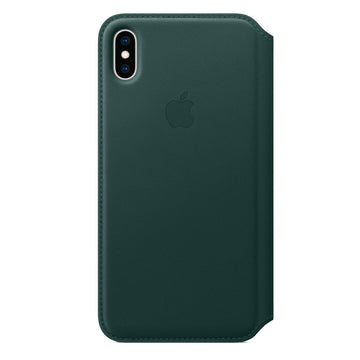 Husa Piele Naturala Folio Apple pt. iPhone XS Max Forest Green - MRX42ZM/A Originala Resigilat - MRX42ZM/A-A - 190198763662 - 1