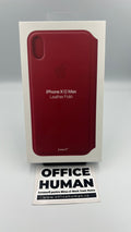 Husa Piele Naturala Folio Apple pt. iPhone XS Max Red - MRX32ZM/A Originala Resigilat - MRX32ZM/A-A - 190198763648 - 5