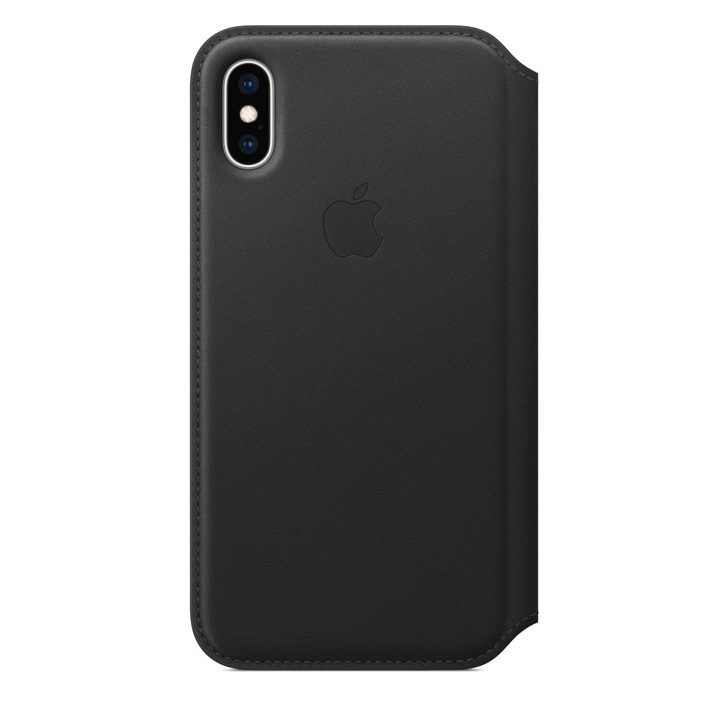 Husa Piele Naturala Folio Apple pt. iPhone XS & X Black - MRWW2ZM/A Originala - 190198522535 - 1