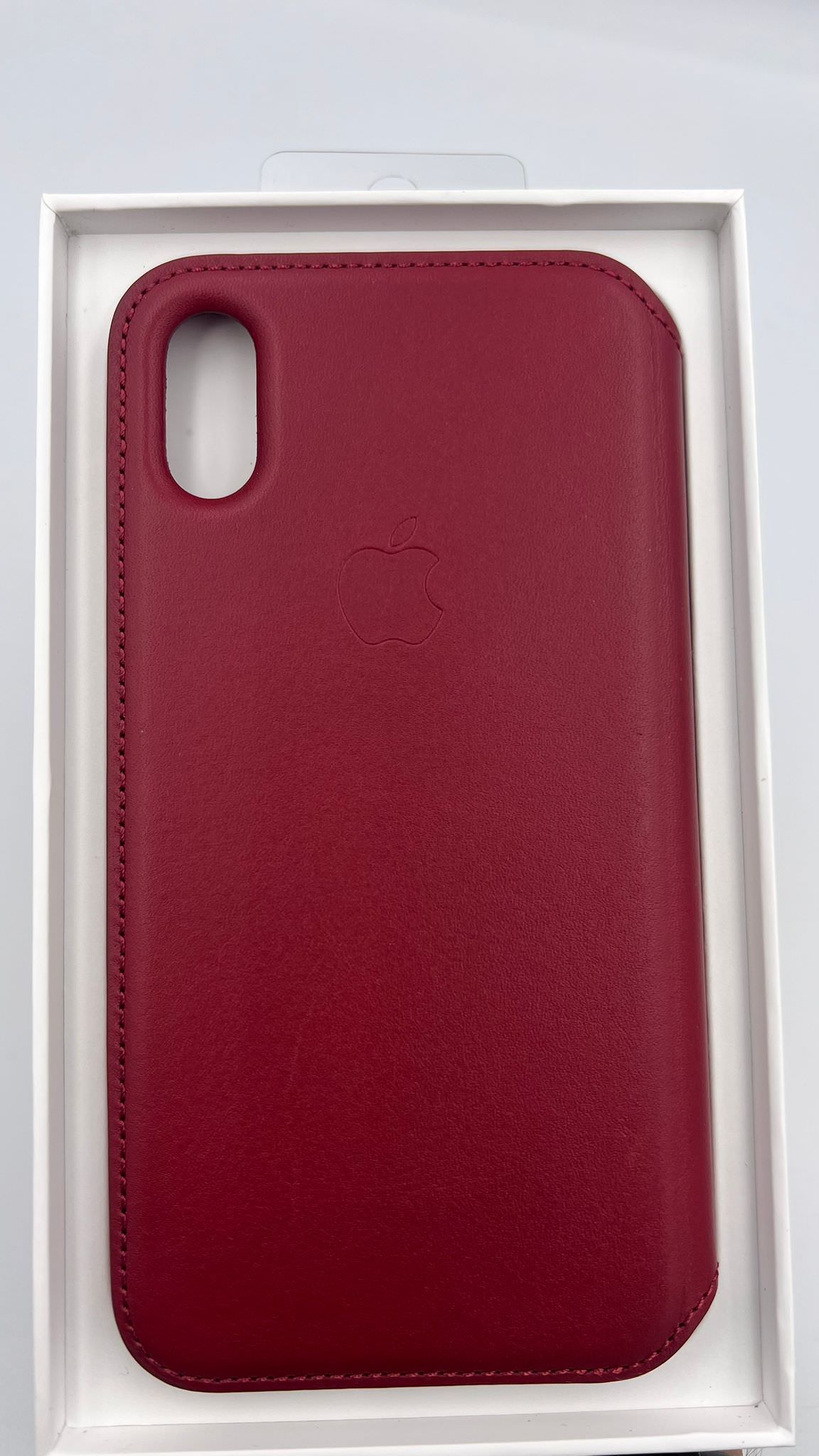 Husa Piele Naturala Folio Apple pt. iPhone XS & X Red - MRWX2ZM/A Originala Resigilat - MRWX2ZM/A-A - 190198763549 - 6