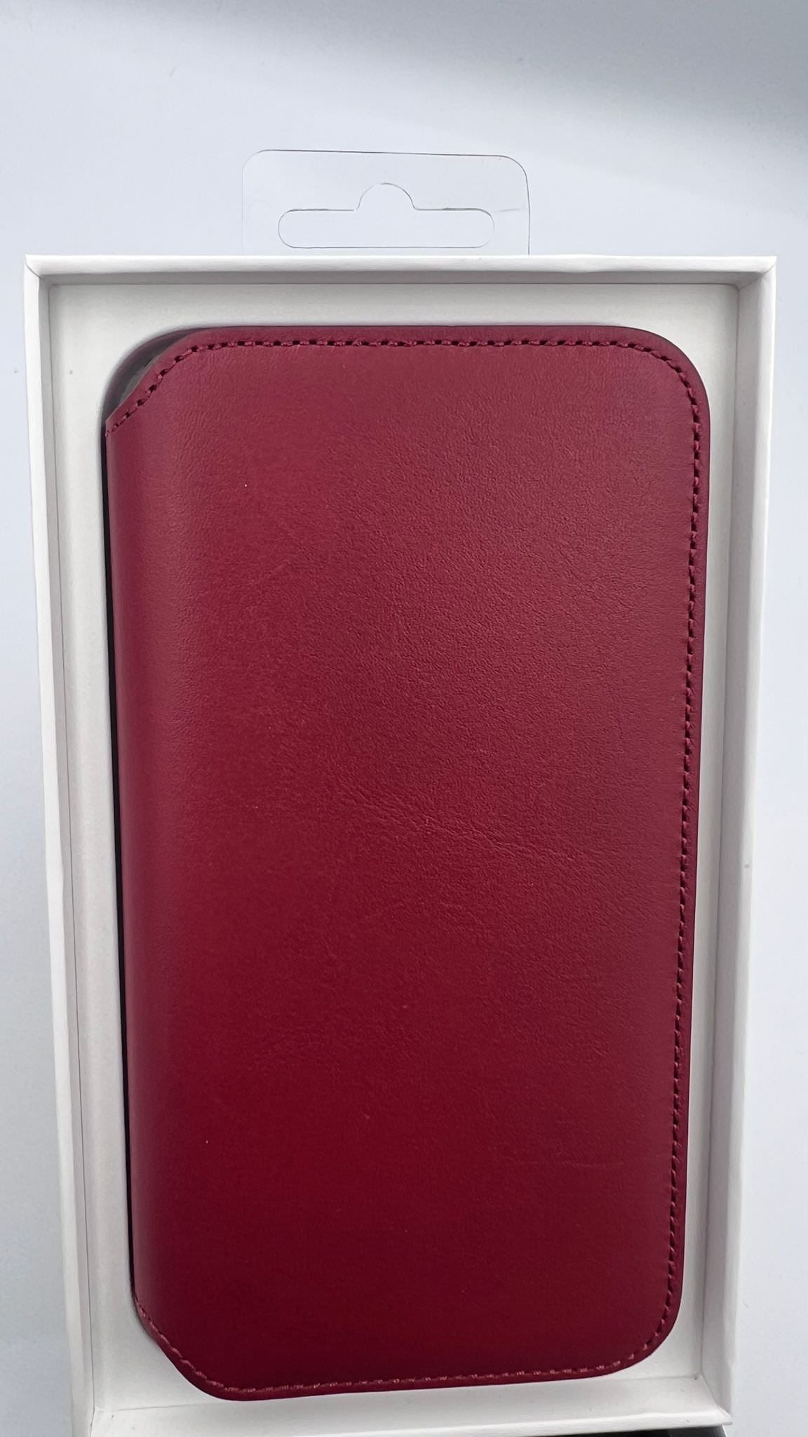 Husa Piele Naturala Folio Apple pt. iPhone XS & X Red - MRWX2ZM/A Originala Resigilat - MRWX2ZM/A-A - 190198763549 - 8