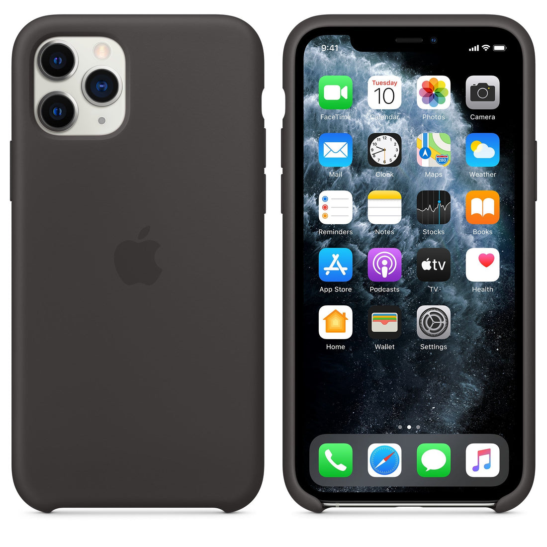 Husa Silicon Apple pt. iPhone 11 Pro Black - MWYN2ZM/A Originala Resigilat - 190199287891 - 1