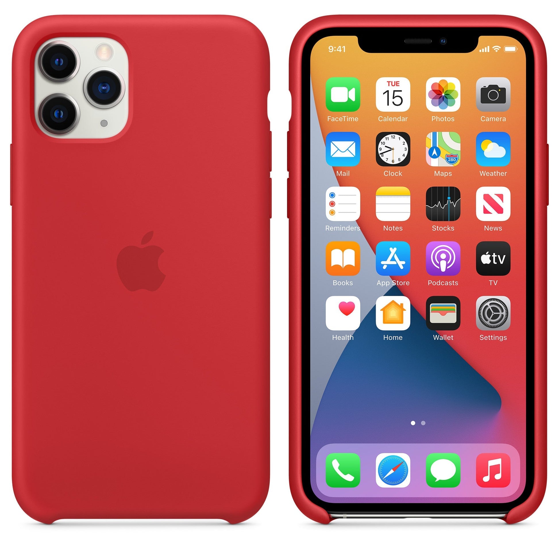 Husa Silicon Apple pt. iPhone 11 Pro Red - MWYH2ZM/A Originala Resigilat - 190199287778 - 1