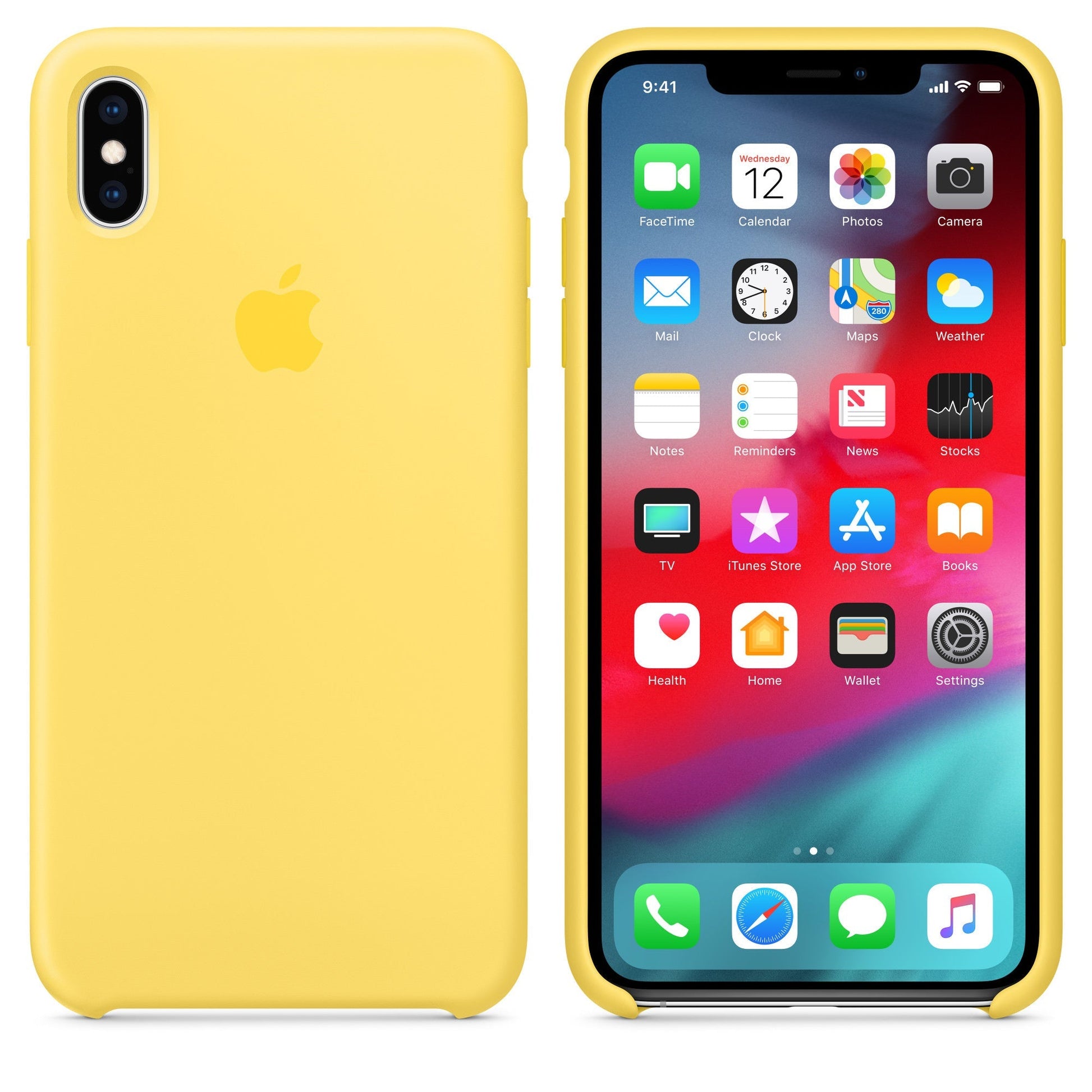 Husa Silicon Apple pt. iPhone XS Max Canary Yellow - MW962ZM/A Originala - 190199197404 - 4