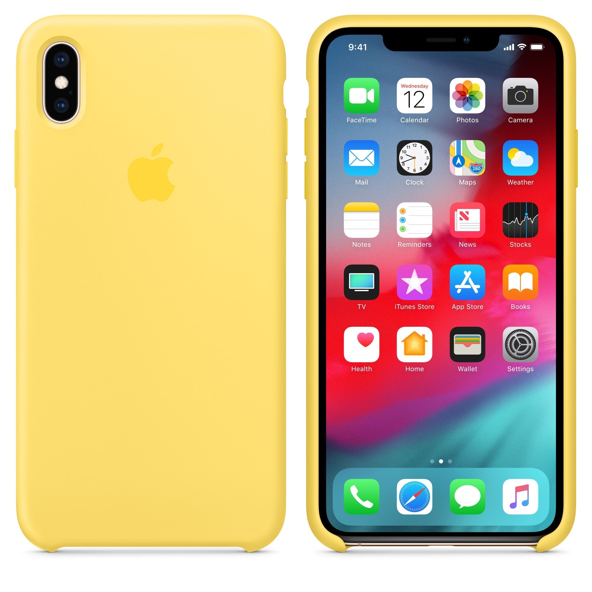 Husa Silicon Apple pt. iPhone XS Max Canary Yellow - MW962ZM/A Originala - 190199197404 - 1