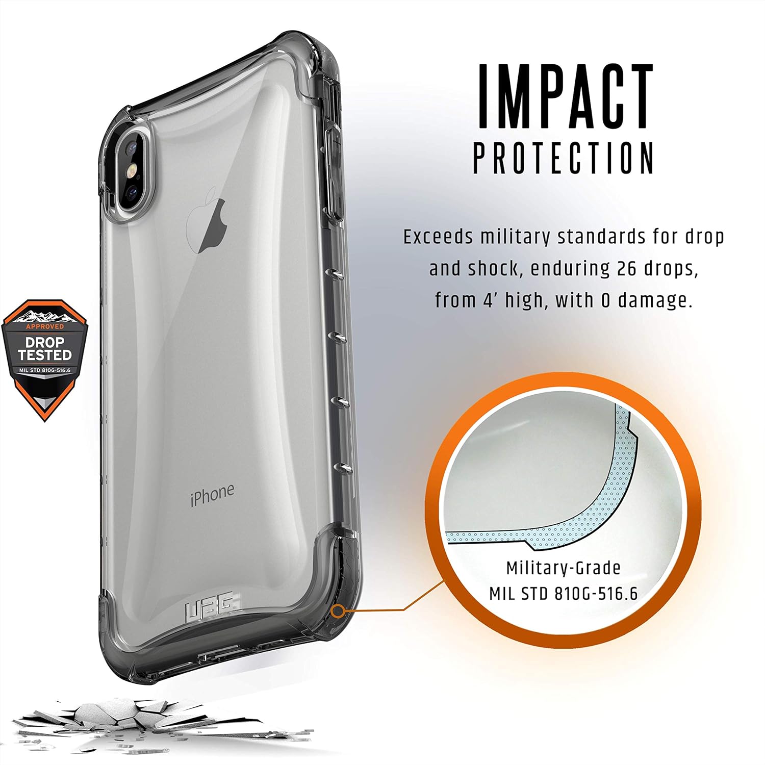 Husa Urban Armor Gear Plyo - iPhone XS Max - Ice - 1030204 - 812451030204 - 5