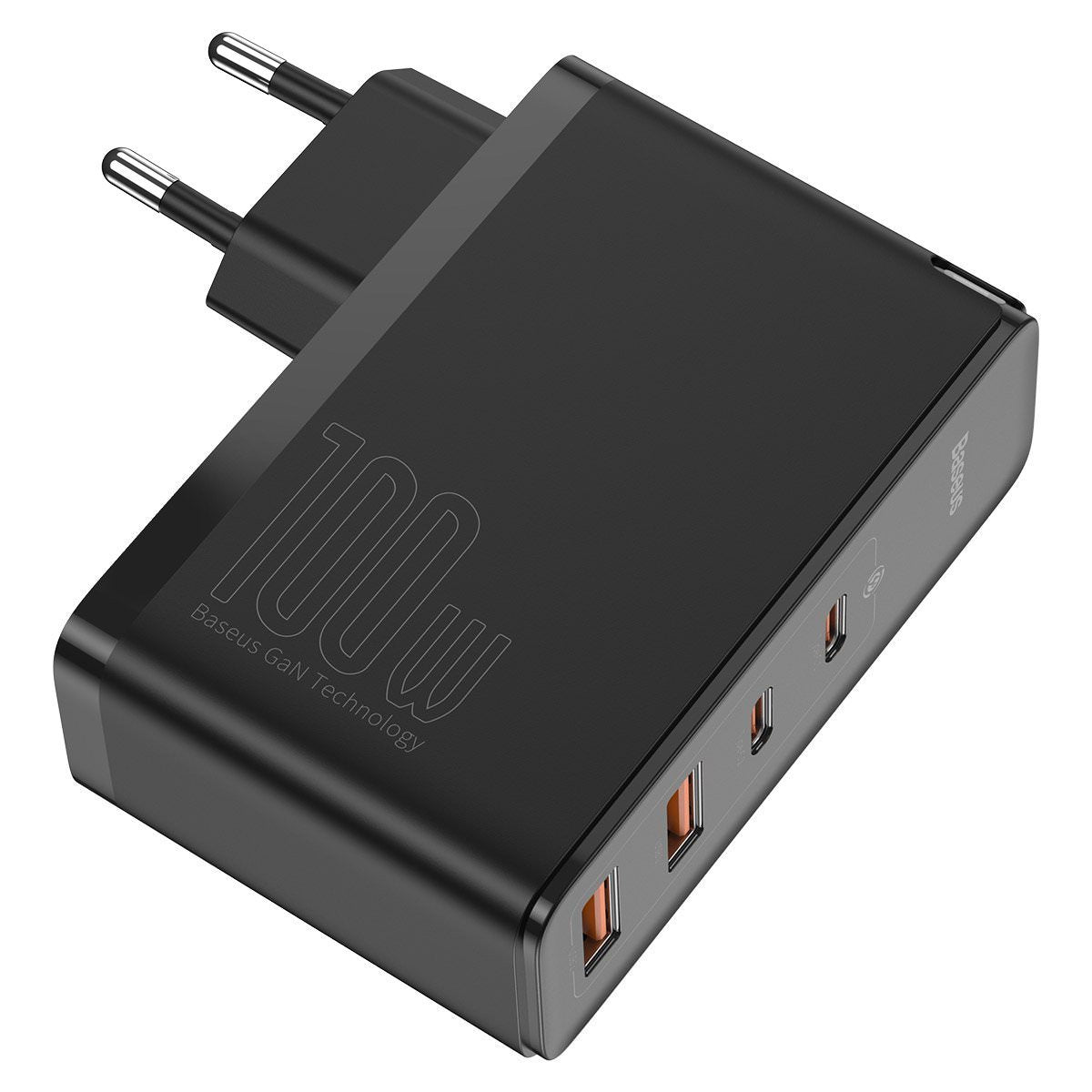 Incarcator Priza Baseus GaN2 Pro - 2 x USB-C USB 100 W Quick Charge 4.0 Power Delivery 3.0 Huawei SuperCharge Cablu - CCGAN2P-L02