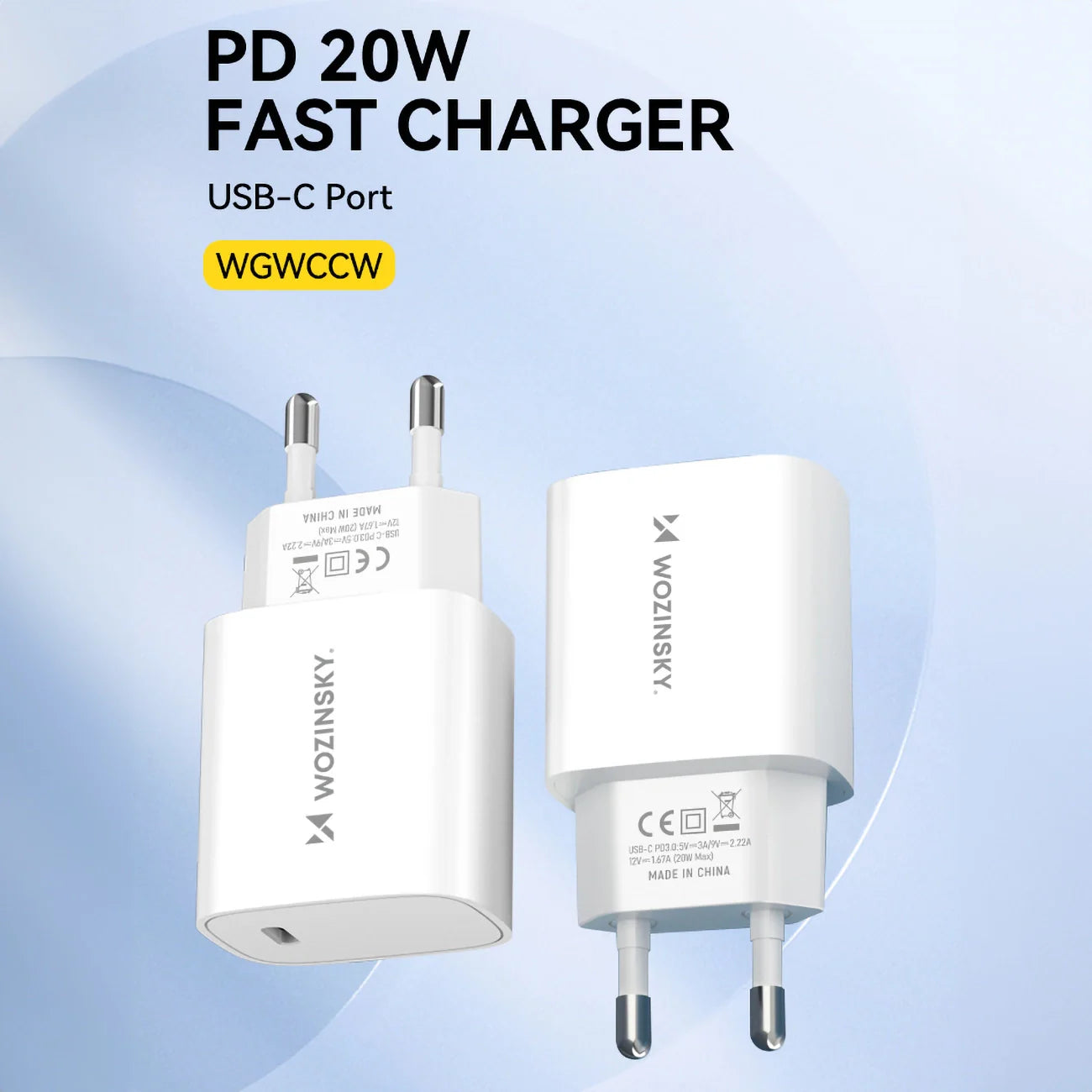 Incarcator Priza Wozinsky WGWCCW - 20 W 1 x USB-C Power Delivery 3.0 Quick Charge SCP FCP BC 1.2 - 5907769308352 - 4