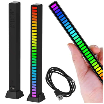 Lampa Ambientala LED Alogy cu Ritm Muzica - RGB 18 cm 32bit Wireless 4 Niveluri Luminozitate - 12277_CZ - 5907451357859 - 1