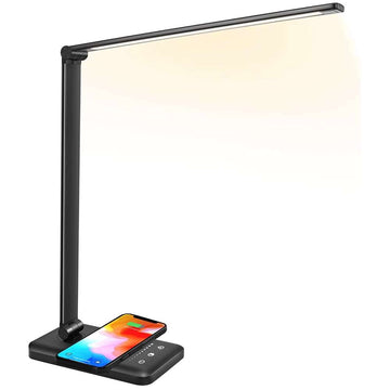 Lampa de Birou LED Alogy cu Incarcator Wireless Smartphone - 5W 800 lux 5 Moduri & 10 Niveluri Luminozitate Control Touch - 15276