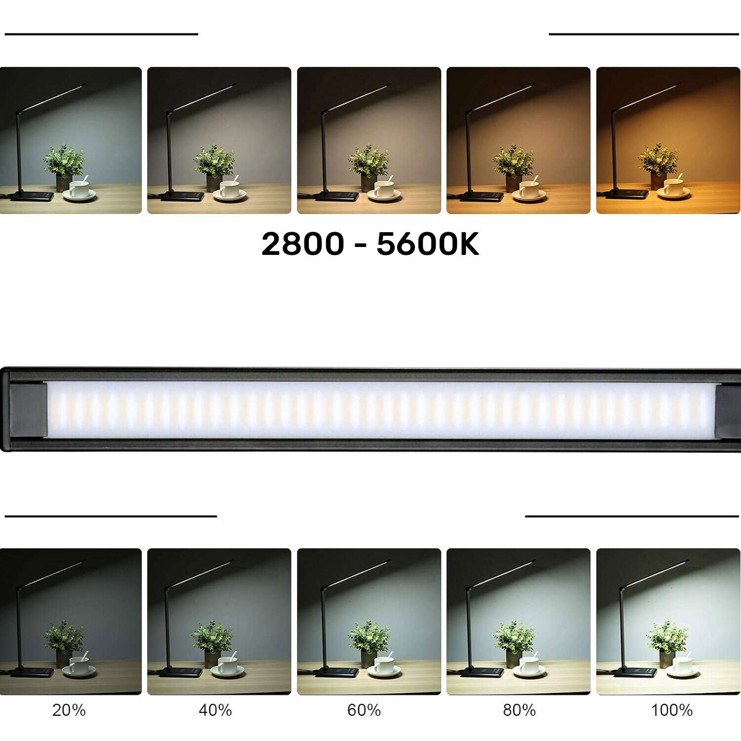 Lampa de Birou LED Alogy cu Incarcator Wireless Smartphone - 5W 800 lux 5 Moduri & 10 Niveluri Luminozitate Control Touch - 15276