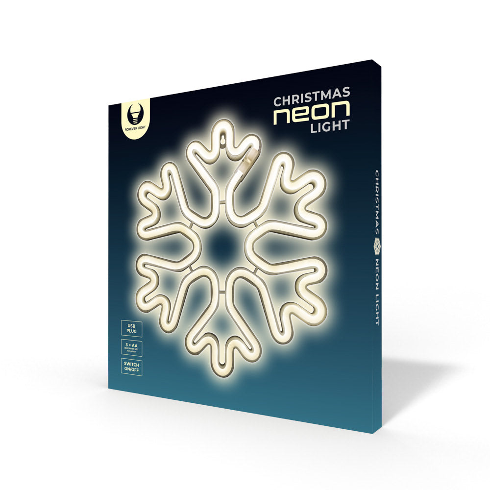 Neon LED Forever Light pt. Craciun - Stea FLNE22 cu Baterii/USB - 5907457702325 - 2