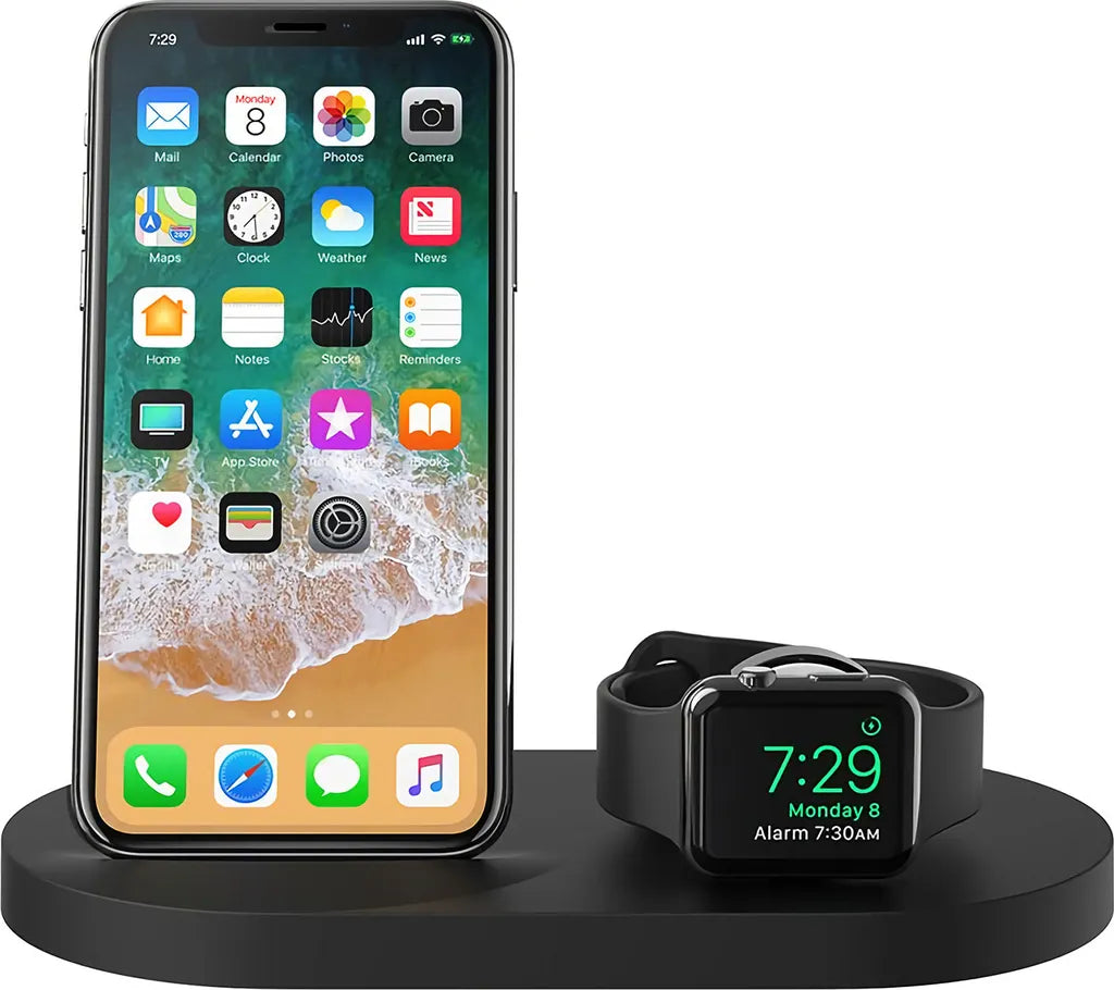 Statie Incarcare Wireless 2-in-1 Belkin Boost Up - 7.5W iPhone Apple Watch MFI Resigilat - Black - F8J235vfBLK - 745883762965 - 8