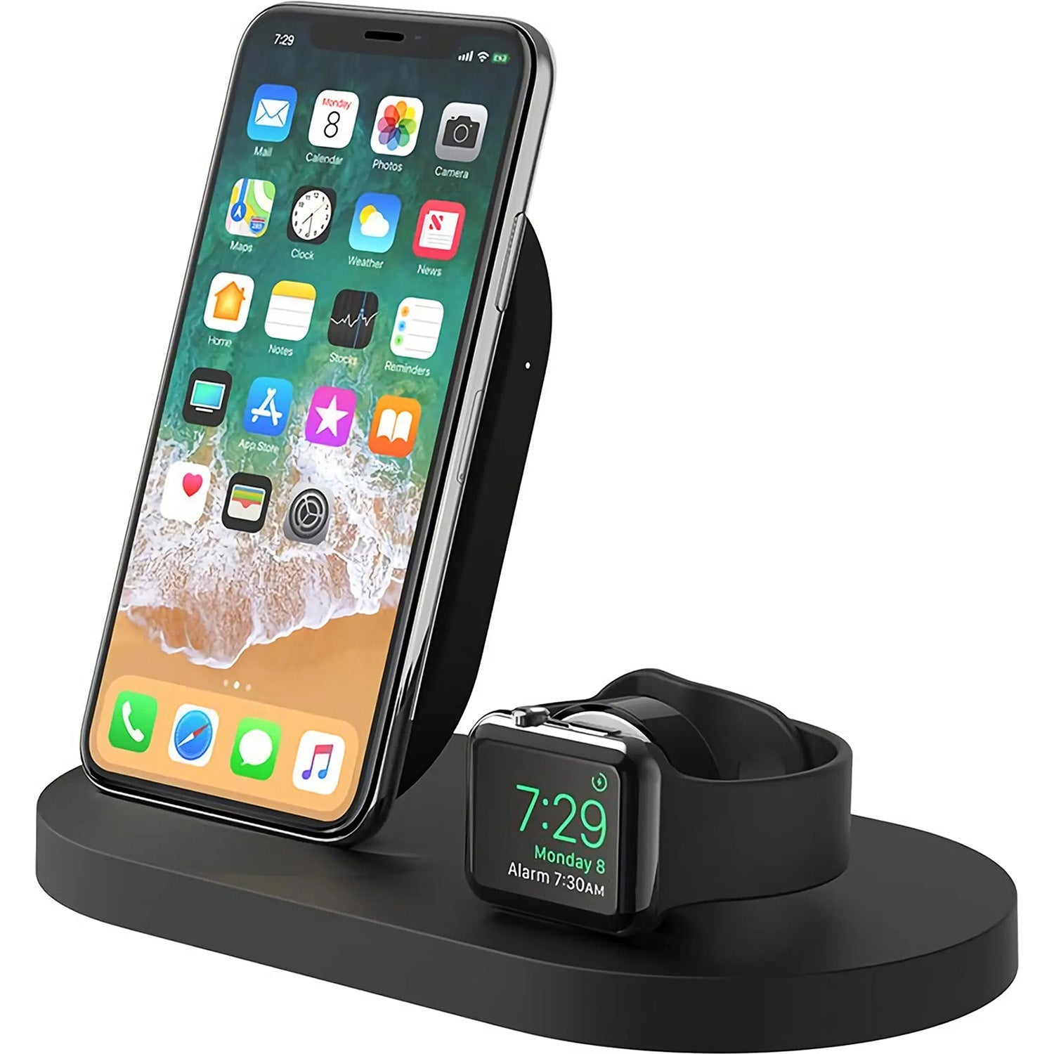 Statie Incarcare Wireless 2-in-1 Belkin Boost Up - 7.5W iPhone Apple Watch MFI Resigilat - Black - F8J235vfBLK - 745883762965 - 1