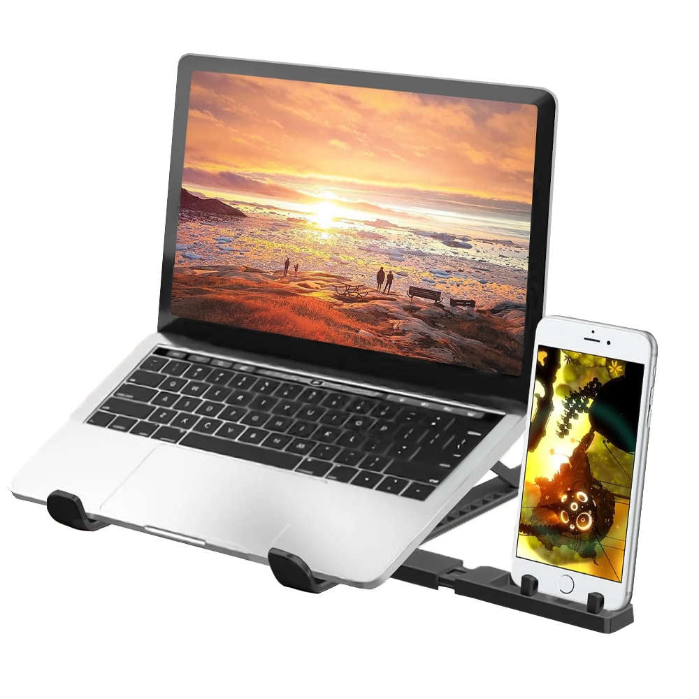 Suport Stand Universal Laptop + Smartphone Alogy - Pliabil Portabil - 50900 - 5907765678008 - 1