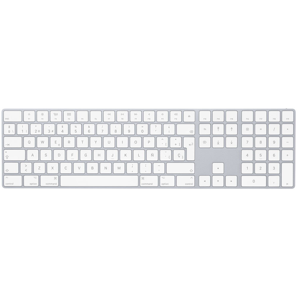 Tastatura Apple Magic Keyboard cu Keypad MQ052Y/A - Layout QWERTY Spaniol Wireless Reincarcabila Bluetooth Aluminiu Silver Originala