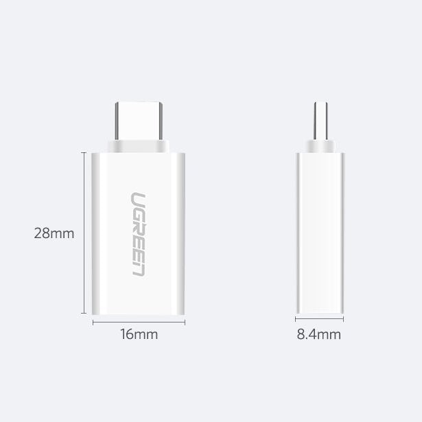 Adaptor USB 3.0 la USB-C OTG Ugreen - White - 30155 - 6957303831555 - 11