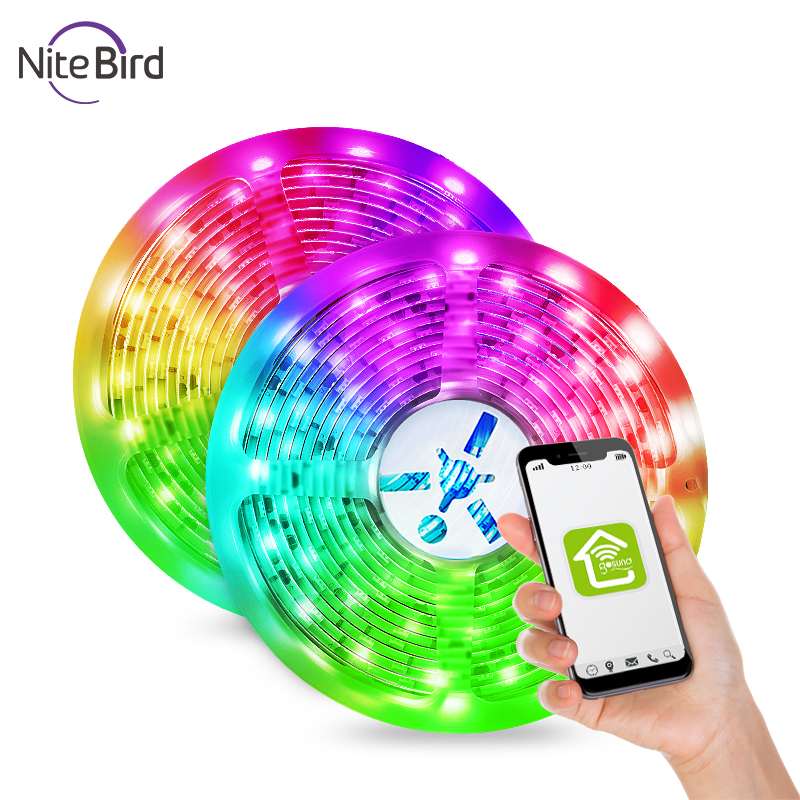 Banda LED Smart Gosund NiteBird SL3 - 2x5m Control Vocal RGB Programare App Google Alexa Music Sync - 6972391282324 - 1