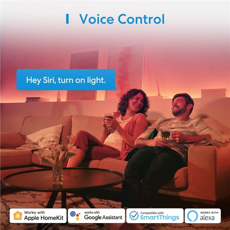 Banda LED Smart WiFi Meross MSL320 - 2x5m Control Vocal RGB Timer App Apple HomeKit Google Alexa - 680306682706 - 2
