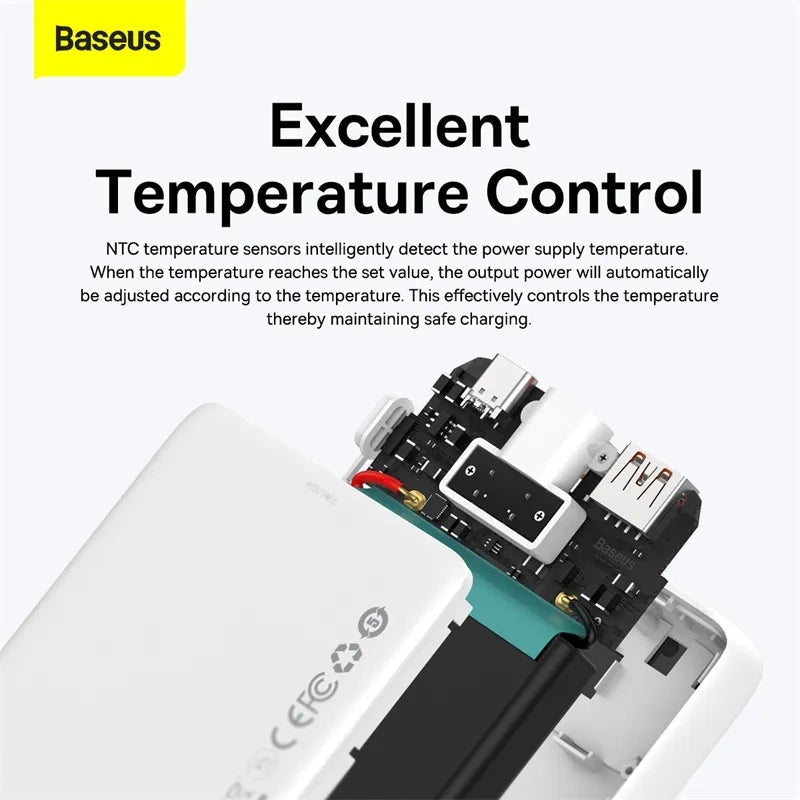 Baterie Externa Baseus PPBLK-02 10000 mAh - 20W 2 x USB USB-C Cablu Lightning - 6953156208841 - 7