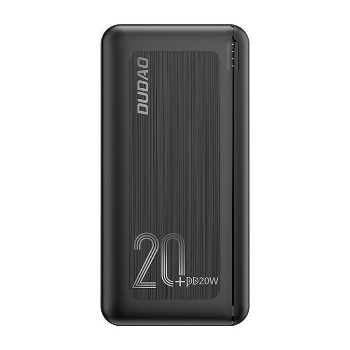 Baterie Externa Dudao K12PQ 20000 mAh - 20W 2 x USB USB-C Power Delivery Quick Charge 3.0 - Black - K12PQ + black - 6973687241216 - 1